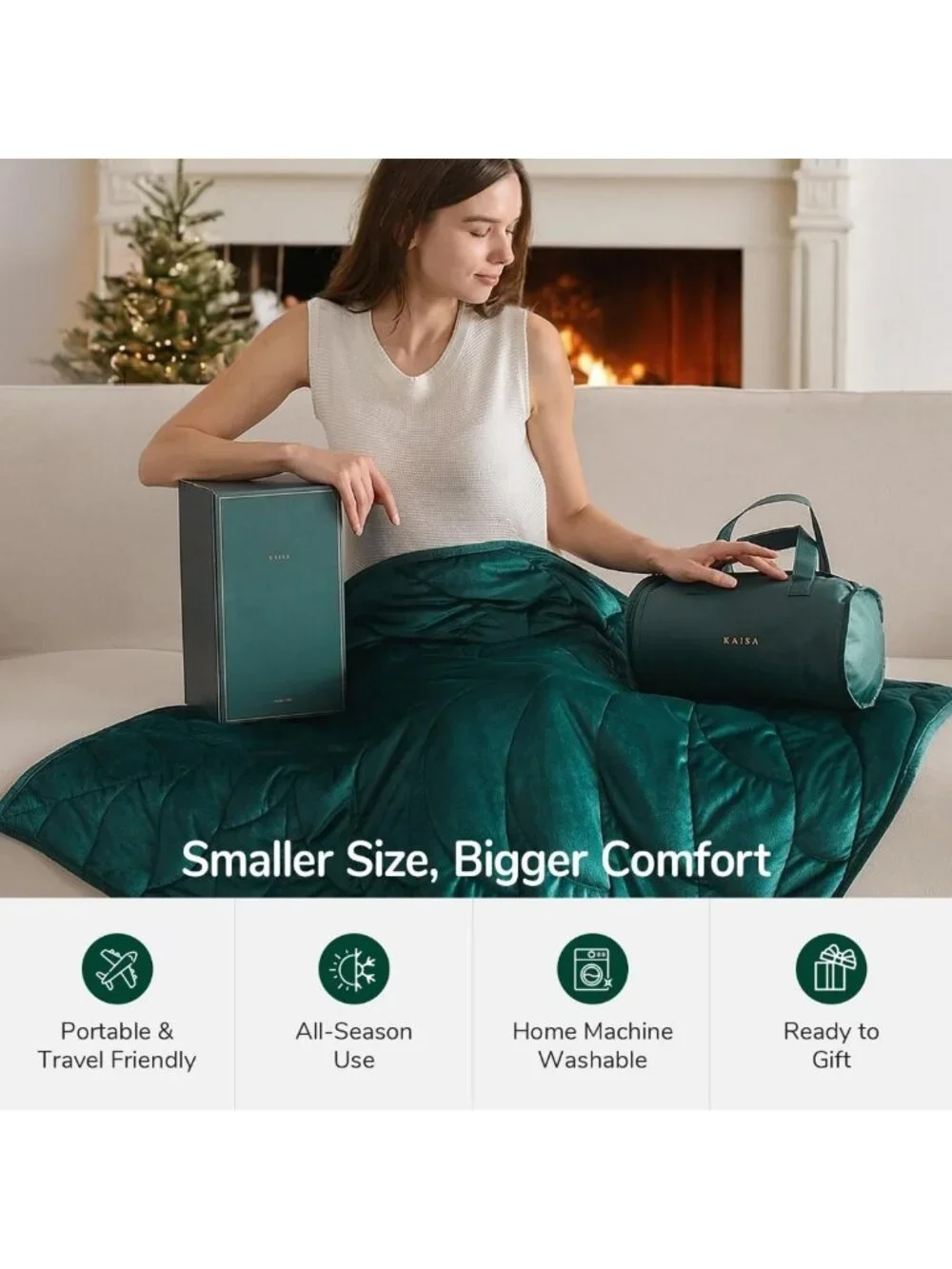 Cozy 7 lbs Weighted Lap Blanket for Adults, 41